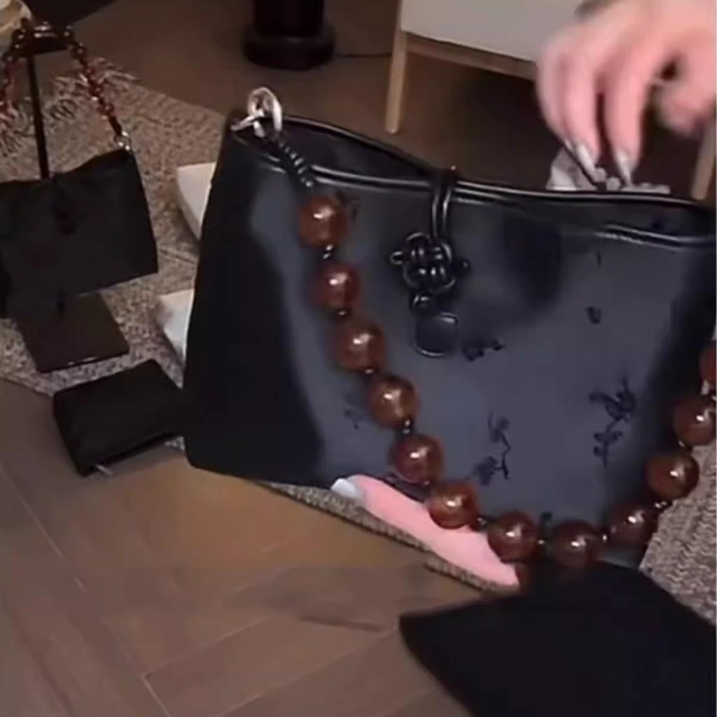 IELGY Новая китайская супер-сумка из огненного бисера, высококачественная модная универсальная сумка через плечо в национальном стиле чёрный