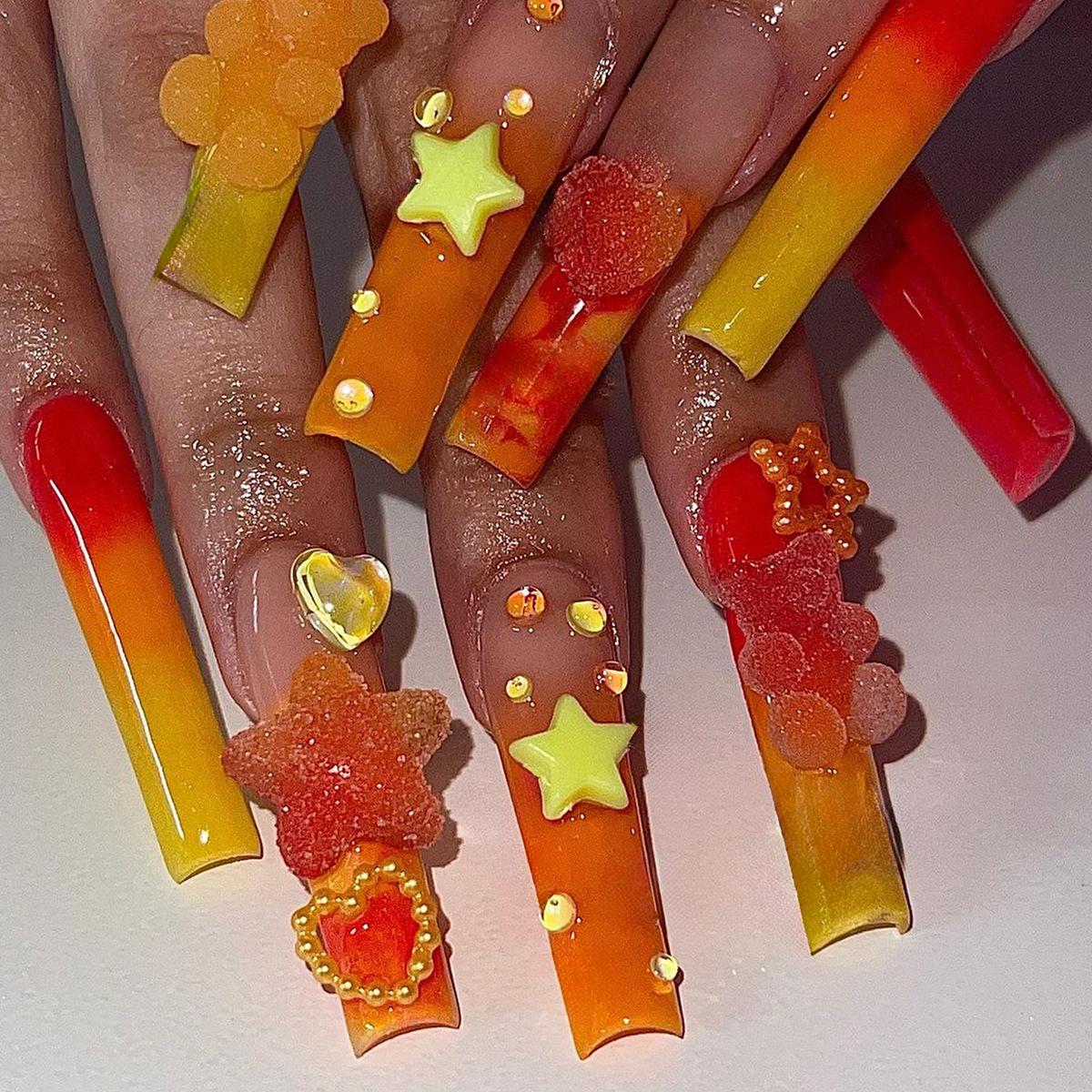 Gradient Yellow and Red 3D Bear Star Nail Art Patches - Stylish False Nails for Trendy Women
Gradient Yellow and Red 3D Bear Star Nail Art Patches - Stylish False Nails for Trendy Women