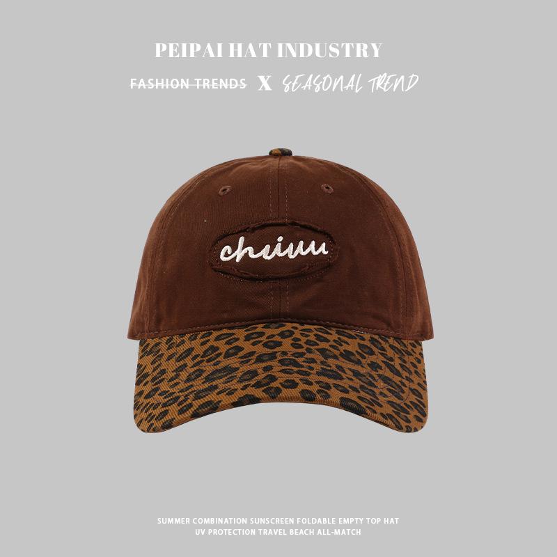Retro Spice Girl Leopard Print Baseball Cap Versatile Wide Brim Sunscreen Color Matching Face Small Hat Adjustable
Retro Spice Girl Leopard Print Baseball Cap Versatile Wide Brim Sunscreen Color Matching Face Small Hat Adjustable