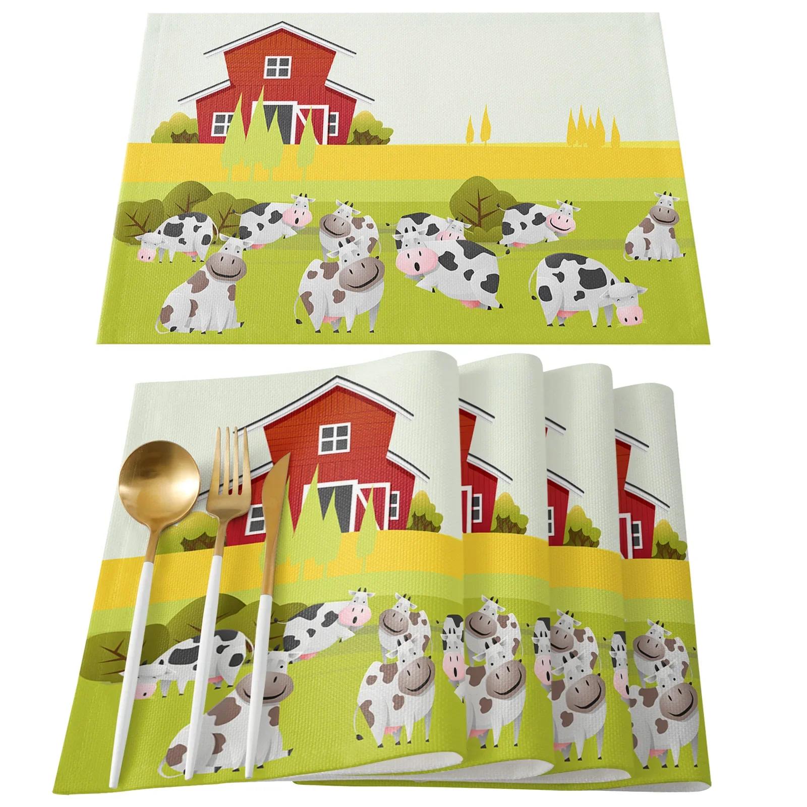 Black And White Cow Pattern Placemats Set of 2/4/6pcs Kitchen Coffee Accessories Coasters Home Dining Table Decor Linen Mats 2pcs 30x45cm
Black And White Cow Pattern Placemats Set of 2/4/6pcs Kitchen Coffee Accessories Coasters Home Dining Table Decor Linen Mats 2pcs 30x45cm