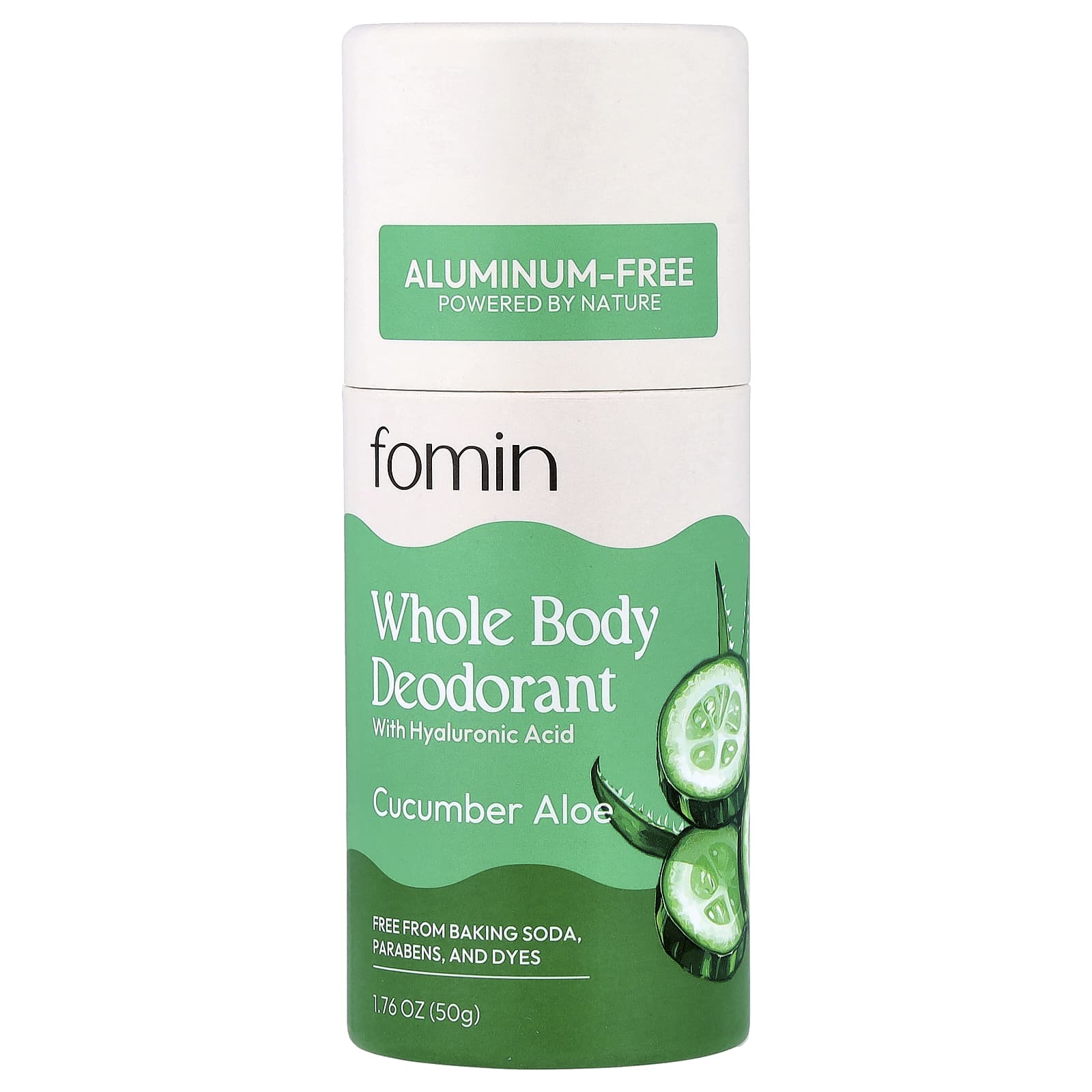 Fomin, Whole Body Deodorant, Cucumber Aloe, 50g (1.76oz)
Fomin, Whole Body Deodorant, Cucumber Aloe, 50g (1.76oz)