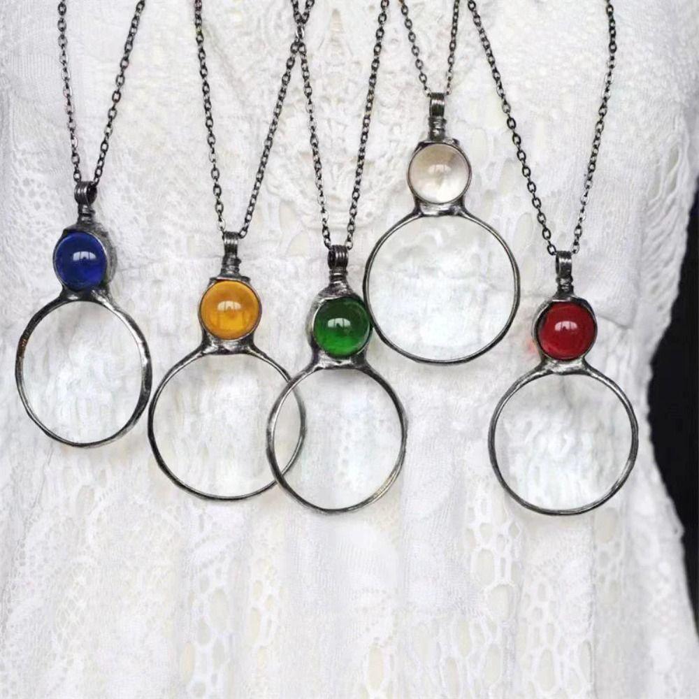 Crystal Magnifying Glass Necklace Magnifier Clavicle Chain Portable Neck Chain Gift жовтий
Crystal Magnifying Glass Necklace Magnifier Clavicle Chain Portable Neck Chain Gift жовтий