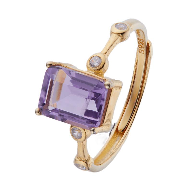 Color Treasure Jewelry S925 Sterling Silver Natural Amethyst Citrine Ring Women S Square Sugar Cube Personalized Simple Open Ring
Color Treasure Jewelry S925 Sterling Silver Natural Amethyst Citrine Ring Women S Square Sugar Cube Personalized Simple Open Ring