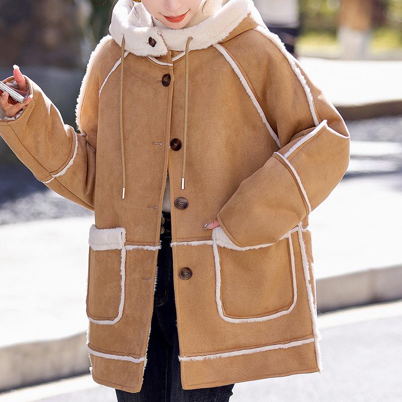 Women s 2024 Winter Fleece-Lined Wool and Cotton Suede Coat - Warm, Loose, Slimming One-Piece Design L (Recommended 120-140 jin)
Women s 2024 Winter Fleece-Lined Wool and Cotton Suede Coat - Warm, Loose, Slimming One-Piece Design L (Recommended 120-140 jin)