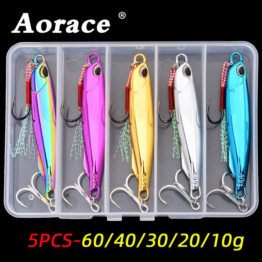 5PCS Metal Cast Jig Spoon 20/40/60g Shore Casting Jigging Fish Sea Bass Fishing Lure Artificial Bait Tackle Box 20g-0.70oz
5PCS Metal Cast Jig Spoon 20/40/60g Shore Casting Jigging Fish Sea Bass Fishing Lure Artificial Bait Tackle Box 20g-0.70oz