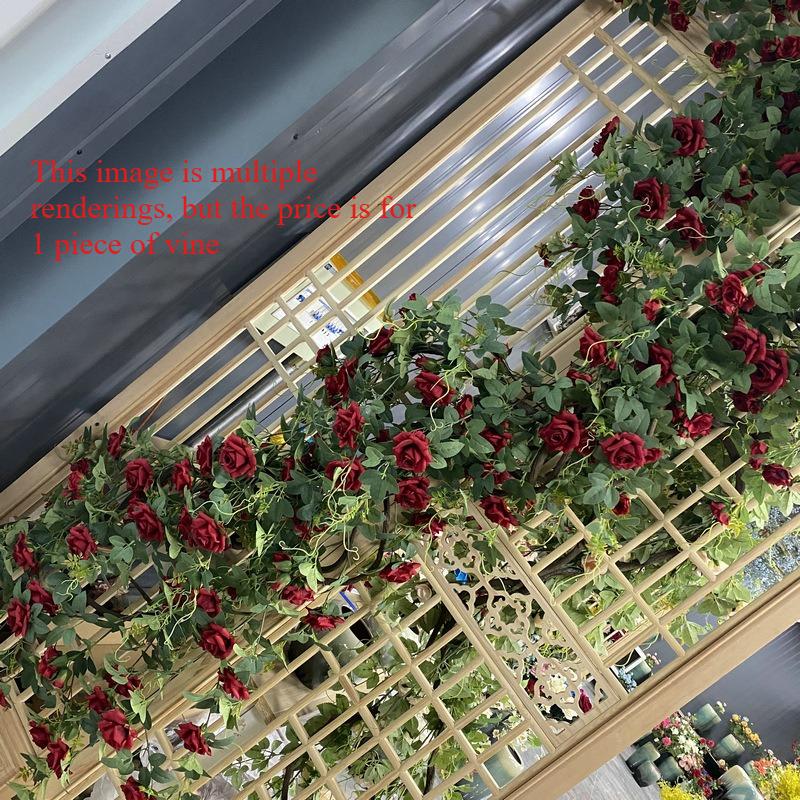 1.4m Silk Simulation Flowers Vines Orange Corner Rose Auditorium Decoration Wall Hanging Fake Flower Vine Artificial Roses червоний
1.4m Silk Simulation Flowers Vines Orange Corner Rose Auditorium Decoration Wall Hanging Fake Flower Vine Artificial Roses червоний