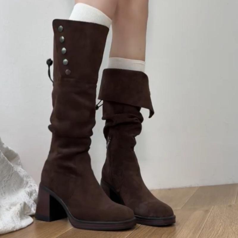 Tall Boots Fashion Round Toe Suede Studded Sleeve Soft Sole Non-Slip Women s Cotton Boots 40
Tall Boots Fashion Round Toe Suede Studded Sleeve Soft Sole Non-Slip Women s Cotton Boots 40