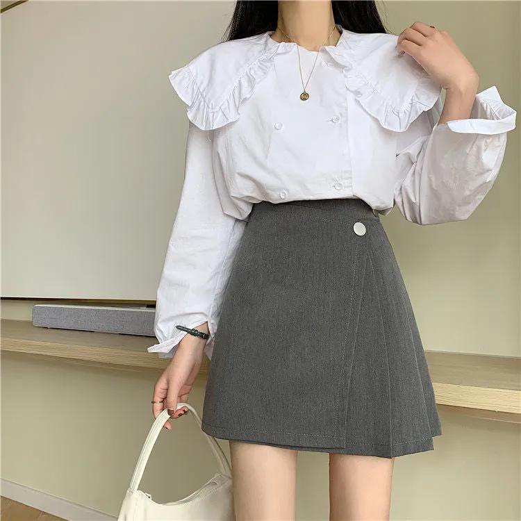 Летняя простая тонкая однотонная юбка с высокой талией, женская модная короткая юбка нерегулярной трапециевидной формы XL серый
Летняя простая тонкая однотонная юбка с высокой талией, женская модная короткая юбка нерегулярной трапециевидной формы XL серый