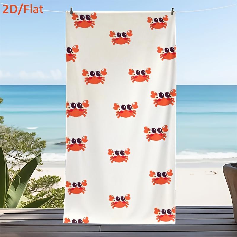 Cute Cartoon Crab Beach Towel, Soft Microfiber Quick Dry Oversized Bath Towel, Nautical Summer Pool Blanket 1pcs W40*H60(CM)
Cute Cartoon Crab Beach Towel, Soft Microfiber Quick Dry Oversized Bath Towel, Nautical Summer Pool Blanket 1pcs W40*H60(CM)
