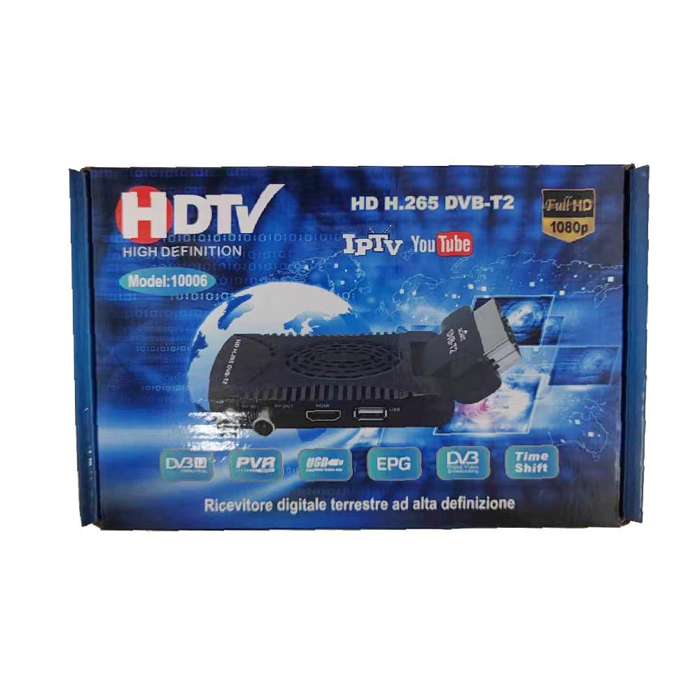 European DVB-T2 H.265 TV Set-Top Box with SCART Connection Mini TV Box EU Plug
European DVB-T2 H.265 TV Set-Top Box with SCART Connection Mini TV Box EU Plug