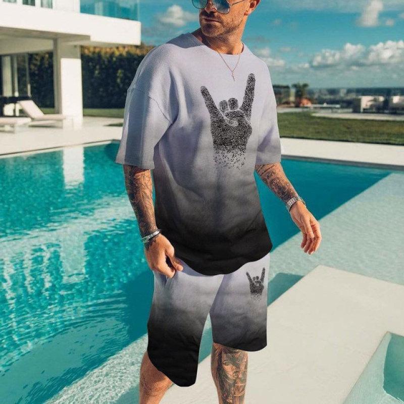 Летняя новинка, мужская повседневная модная футболка с круглым вырезом, комплект из шорт, пуловер с короткими рукавами и 3D принтом, большой комплект из двух предметов S
Летняя новинка, мужская повседневная модная футболка с круглым вырезом, комплект из шорт, пуловер с короткими рукавами и 3D принтом, большой комплект из двух предметов S