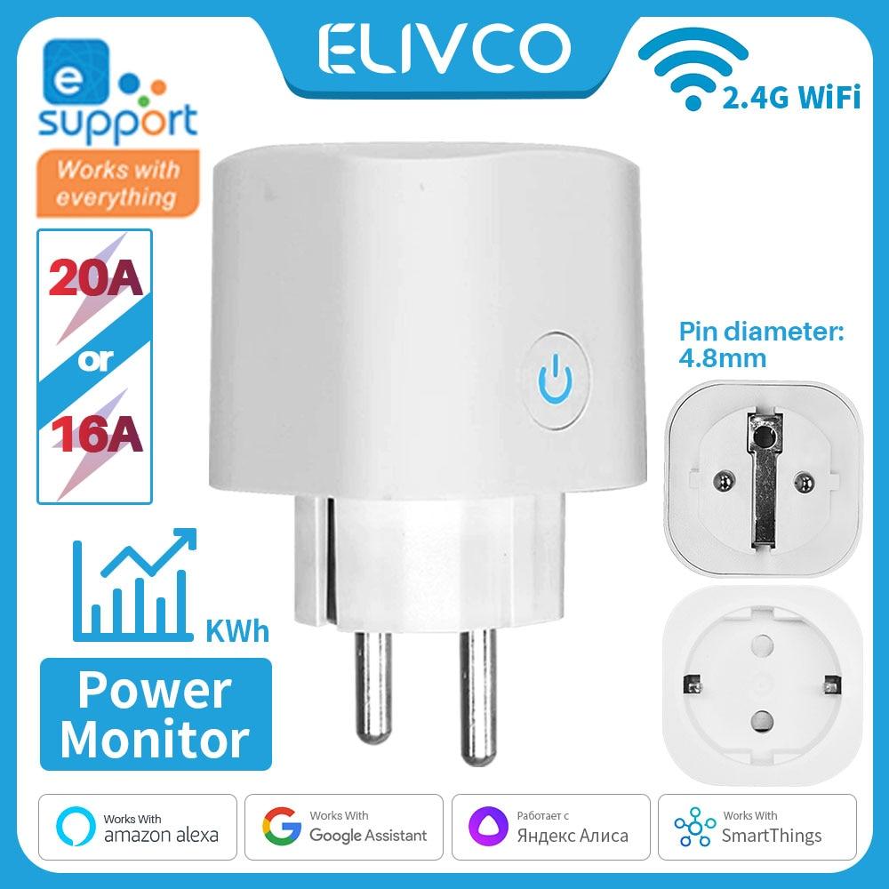 Умная розетка eWelink 16A, 20A, Wi-Fi розетка, функция мониторинга мощности ЕС, работает с Alexa, Google Home, Alice, SmartThimgs
Умная розетка eWelink 16A, 20A, Wi-Fi розетка, функция мониторинга мощности ЕС, работает с Alexa, Google Home, Alice, SmartThimgs