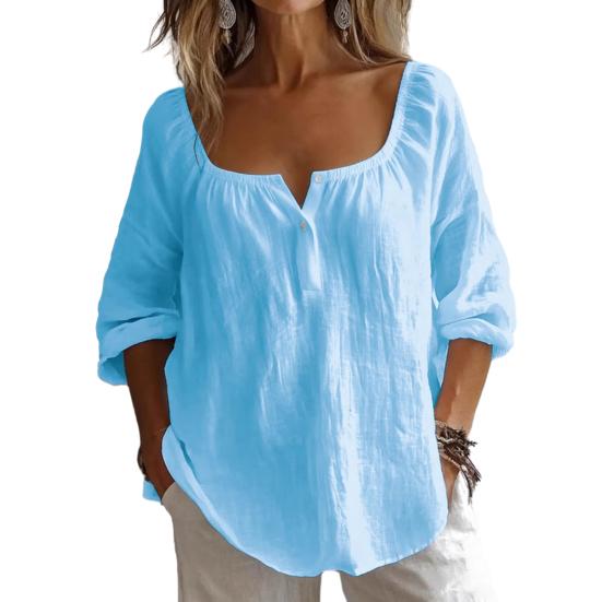 Жіночі топи з V-подібним вирізом, довгим рукавом, вільним кроєм, однотонні, еластичний комір, топи для роботи, вечірки, побачень 2XL небо синє кольору
Жіночі топи з V-подібним вирізом, довгим рукавом, вільним кроєм, однотонні, еластичний комір, топи для роботи, вечірки, побачень 2XL небо синє кольору