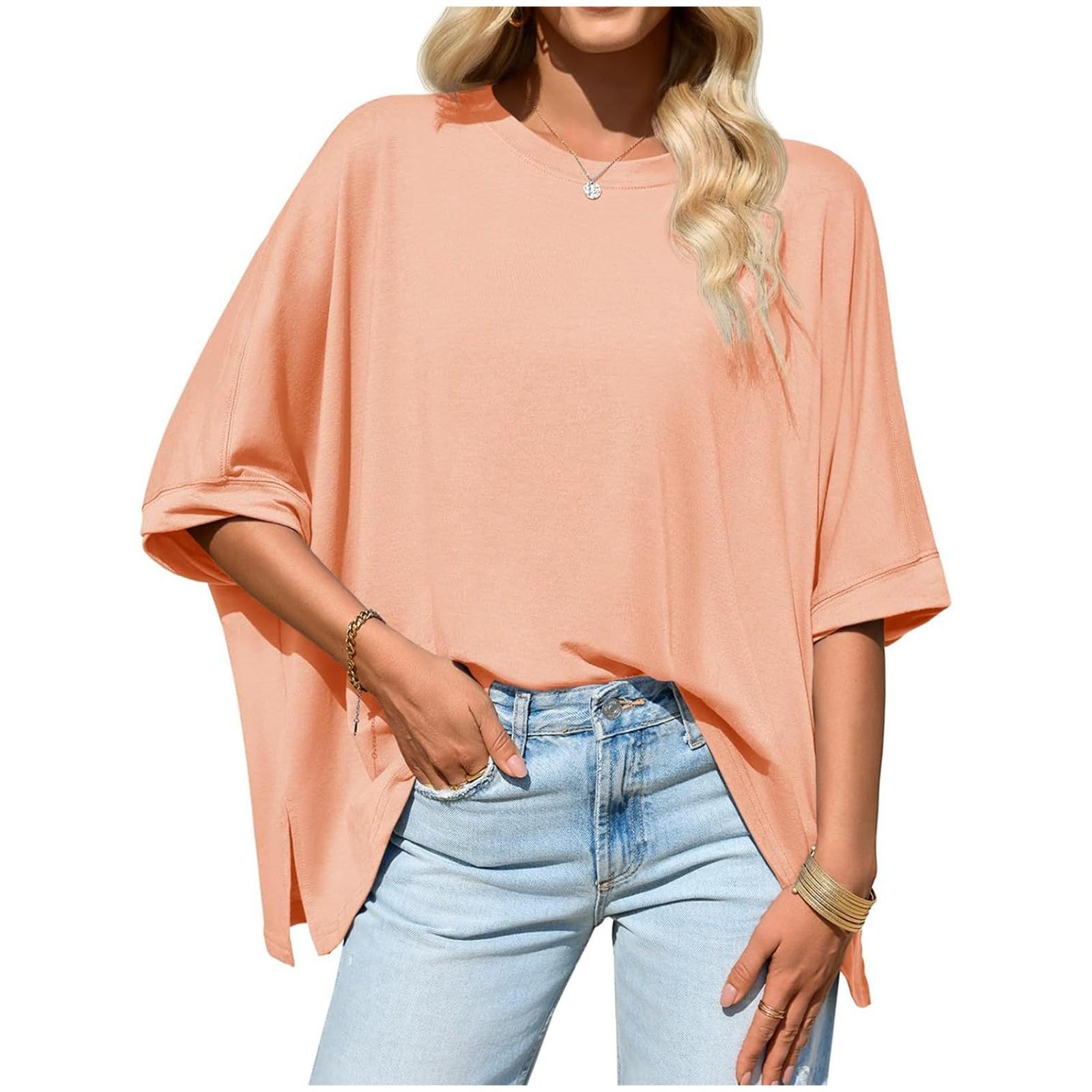 Women s Fashion Color Round Neck Loose Short Sleeved Shirt With Slit Hem And Pullover T-shirt Top M помаранчевий
Women s Fashion Color Round Neck Loose Short Sleeved Shirt With Slit Hem And Pullover T-shirt Top M помаранчевий