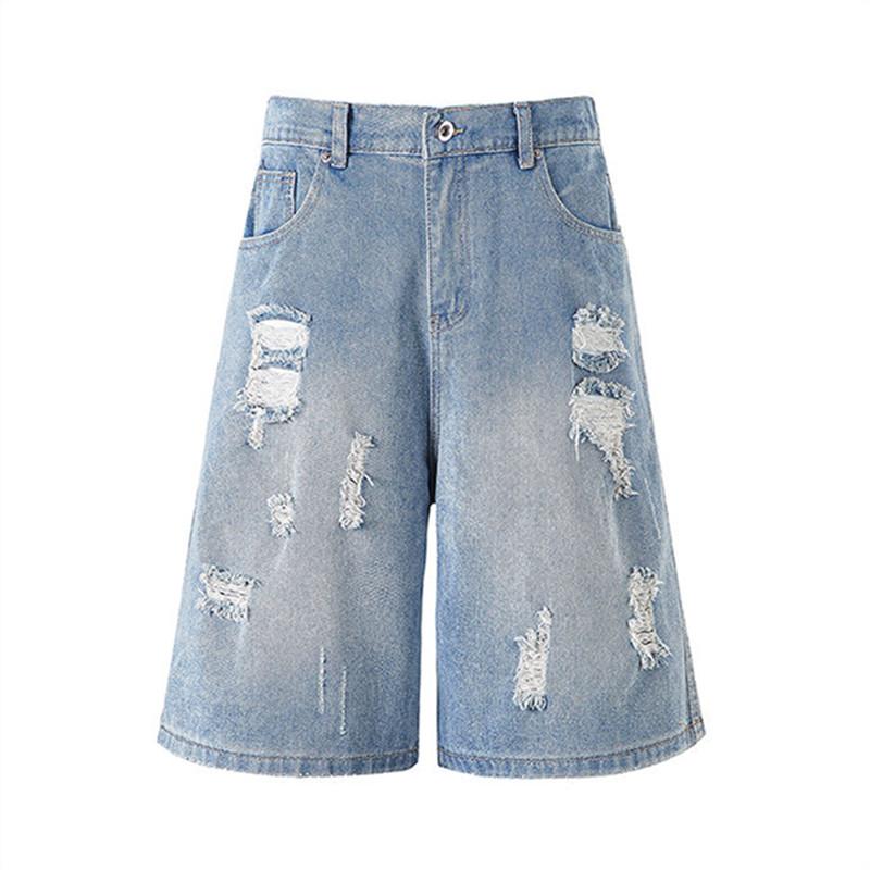 Summer Men s Hole Denim Shorts Cotton Straight Knee Length Jeans Men Hip Hop Streetwear Jean Short Pants XL синій
Summer Men s Hole Denim Shorts Cotton Straight Knee Length Jeans Men Hip Hop Streetwear Jean Short Pants XL синій