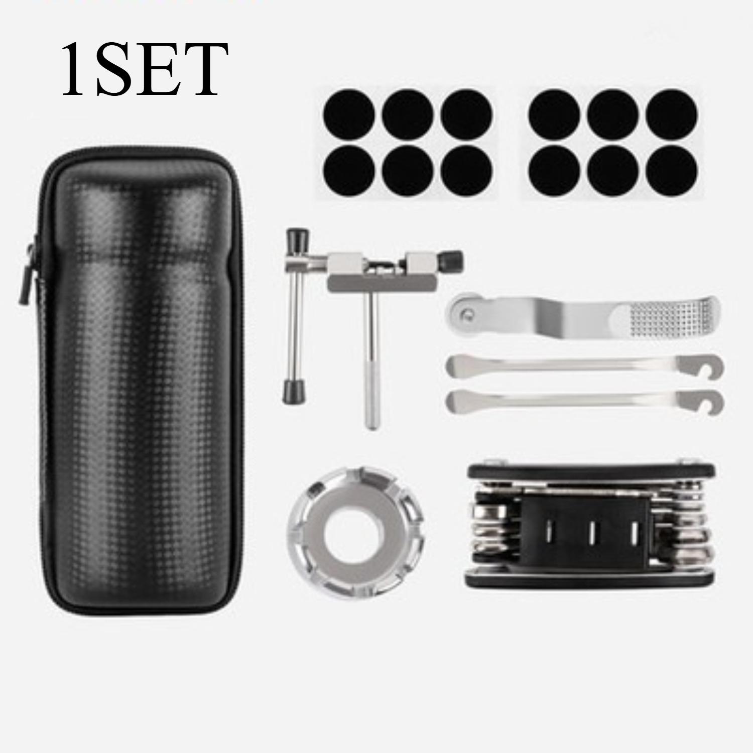 Bicycle tool sets, bicycle repair toolboxes, sealed zippers, bicycle tire repair kits, bicycle maintenance kits чорний
Bicycle tool sets, bicycle repair toolboxes, sealed zippers, bicycle tire repair kits, bicycle maintenance kits чорний