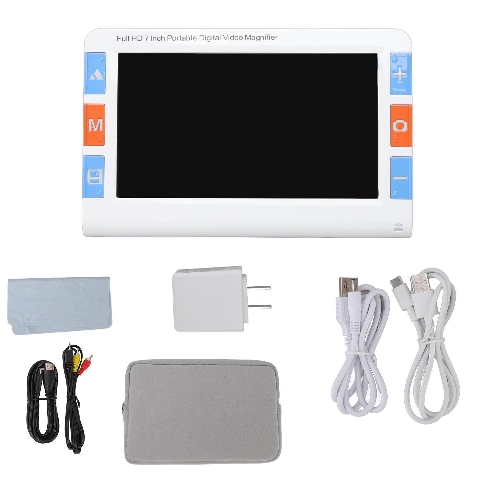 Digital Magnifier 7.0in Handheld Autofocus Dual Lens 2X to 32X Magnification 26 Color Modes Reading US Plug
Digital Magnifier 7.0in Handheld Autofocus Dual Lens 2X to 32X Magnification 26 Color Modes Reading US Plug