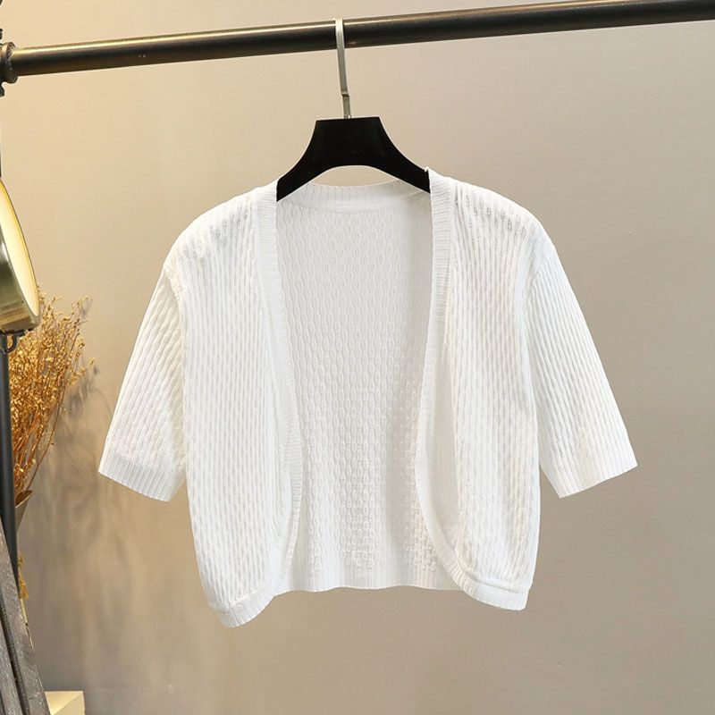 Ice Silk Short Sleeve Ultra-Thin Cardigan Sun Protection Clothing Shawl Cut Out White M
Ice Silk Short Sleeve Ultra-Thin Cardigan Sun Protection Clothing Shawl Cut Out White M