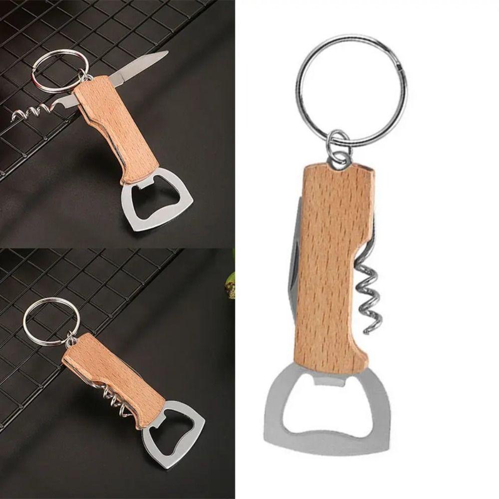 Wooden Handle Wine Opener Keyring Can Opener Bar Party Accessories Beer Bottle Opener Party
Wooden Handle Wine Opener Keyring Can Opener Bar Party Accessories Beer Bottle Opener Party