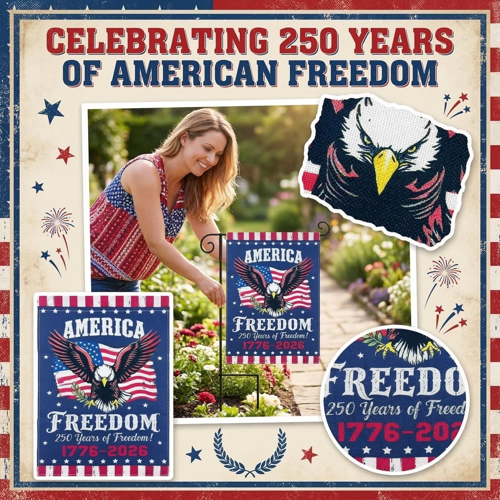 250th Anniversary Party Courtyard Decoration Flag 250th Anniversary Outdoor Garden Flag One Size
250th Anniversary Party Courtyard Decoration Flag 250th Anniversary Outdoor Garden Flag One Size