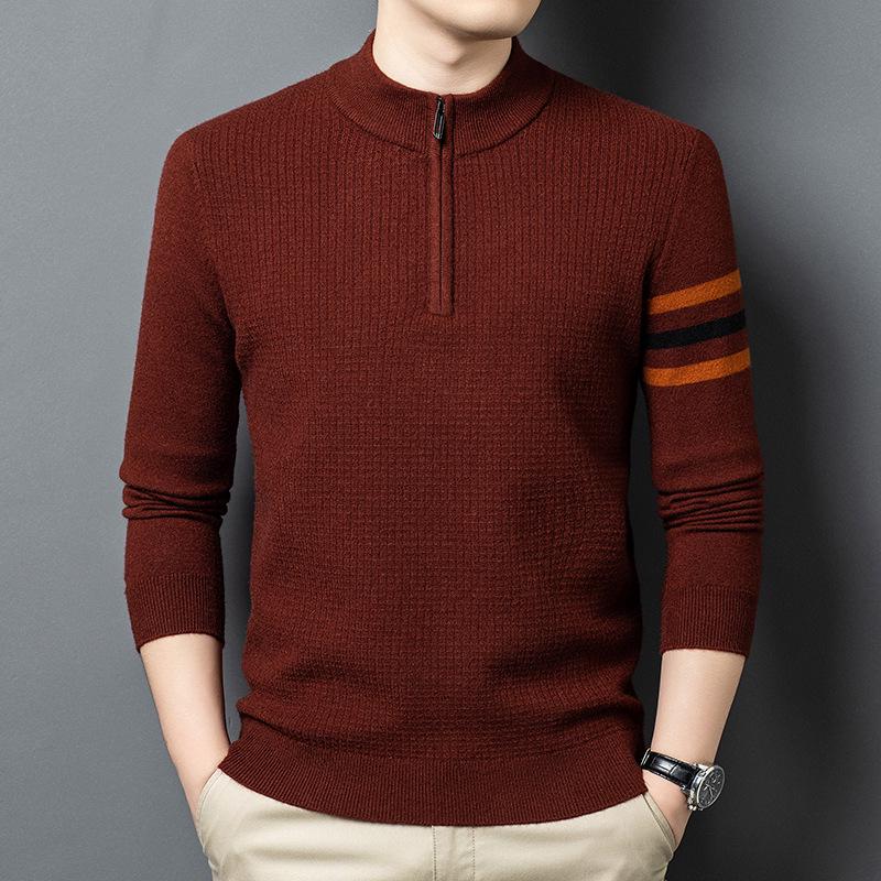 Men s Winter Color Block Thickened Half-Zip Sweater - Fashionable Warm Knitwear for Dad Double Extra Large
Men s Winter Color Block Thickened Half-Zip Sweater - Fashionable Warm Knitwear for Dad Double Extra Large