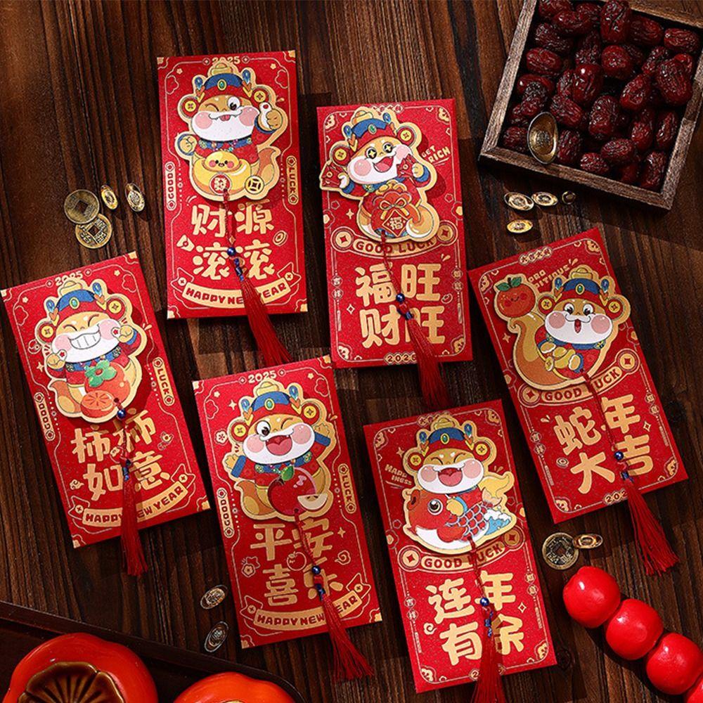 6pcs Paper 2025 Snake Year Red Envelopes Traditional Money Packet Lucky Money Bags Wedding Birthday Style 3
6pcs Paper 2025 Snake Year Red Envelopes Traditional Money Packet Lucky Money Bags Wedding Birthday Style 3