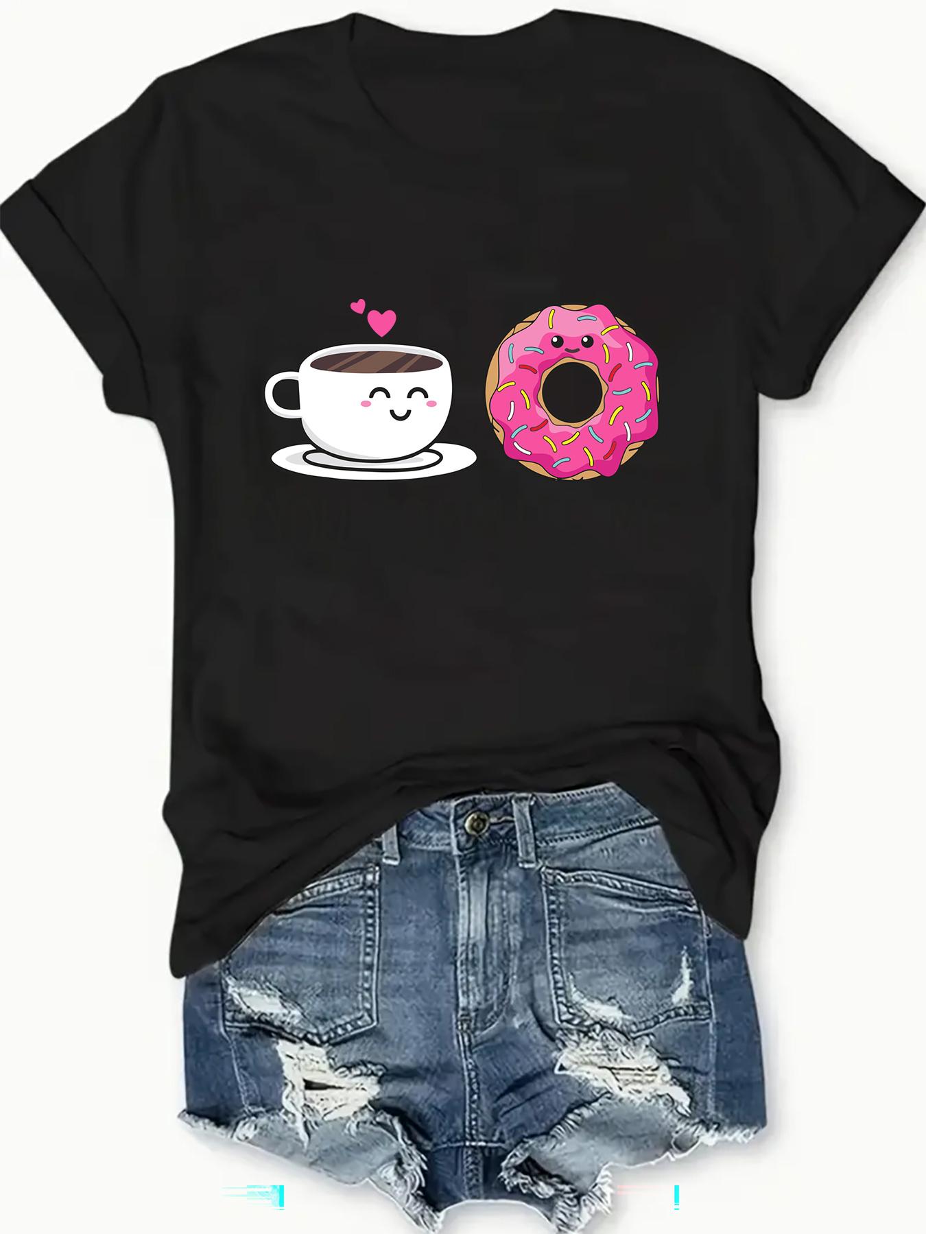 Coffee Donut Graphic Cute Pattern Printed Women TShirt Casual Crew Neck Short Sleeve Women for Summer Tshirt Clothing 4XL
Coffee Donut Graphic Cute Pattern Printed Women TShirt Casual Crew Neck Short Sleeve Women for Summer Tshirt Clothing 4XL
