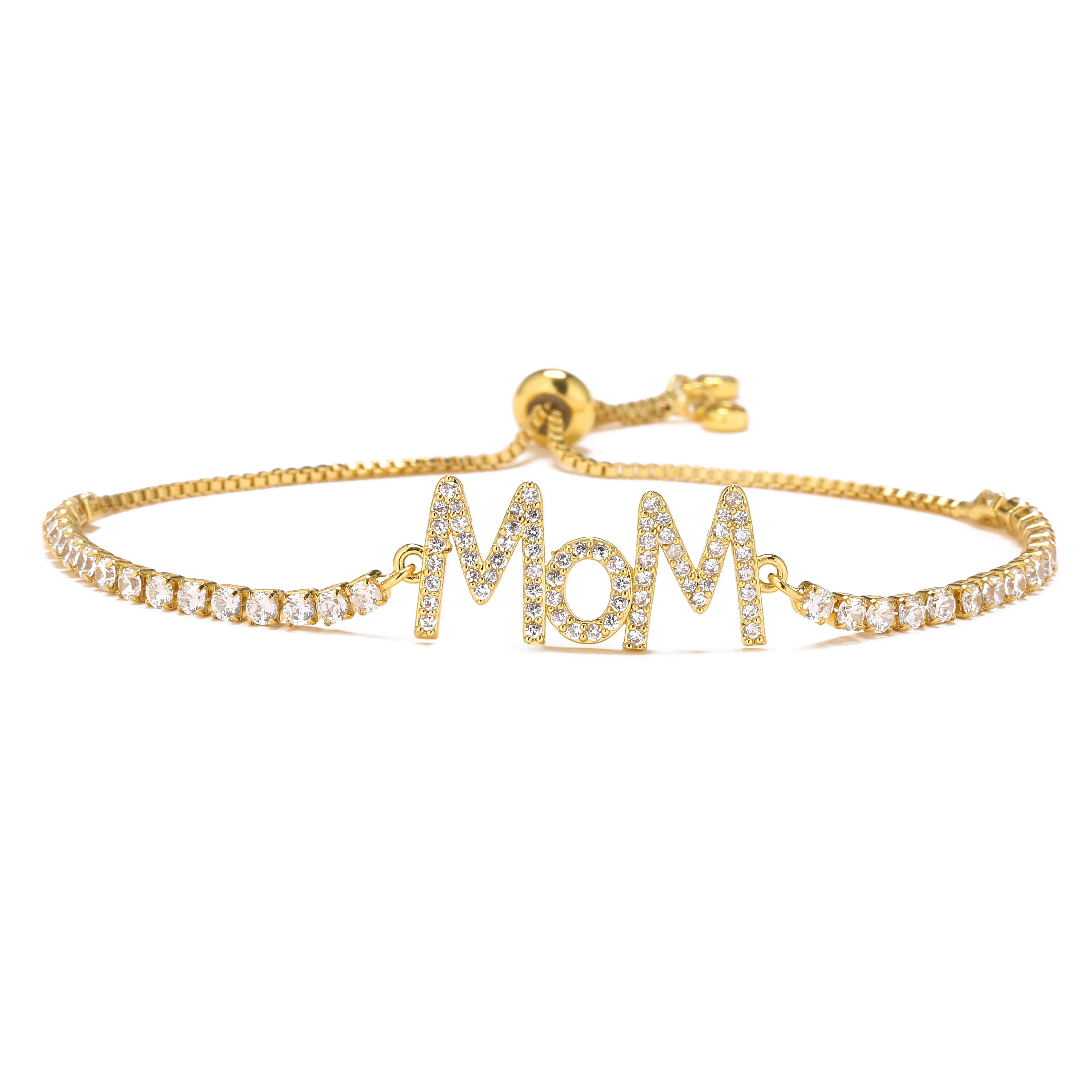 HECHENG,Gold Color Mama Charm Bracelets For Women Adjustable Chain Length Luxury CZ Zircon Gift For Mom adjustable
HECHENG,Gold Color Mama Charm Bracelets For Women Adjustable Chain Length Luxury CZ Zircon Gift For Mom adjustable