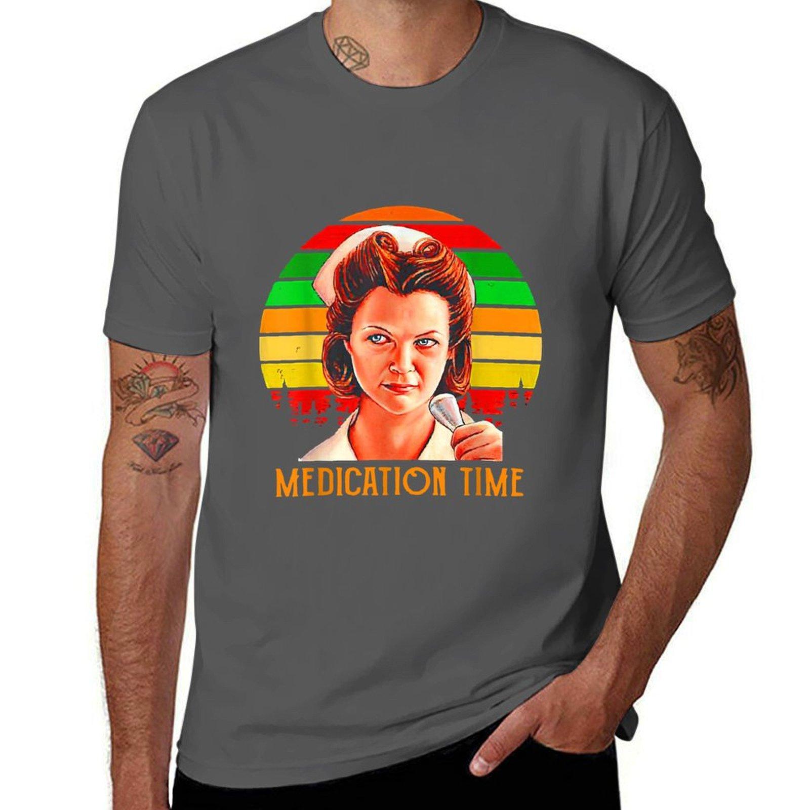 Nurse Ratched Medication times vintage T Shirt T-Shirt anime shirt boys animal print luxury designer mens t shirts 4XL
Nurse Ratched Medication times vintage T Shirt T-Shirt anime shirt boys animal print luxury designer mens t shirts 4XL