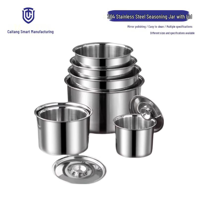 304 Stainless Steel Thickened Seasoning Jar with Lid
304 Stainless Steel Thickened Seasoning Jar with Lid