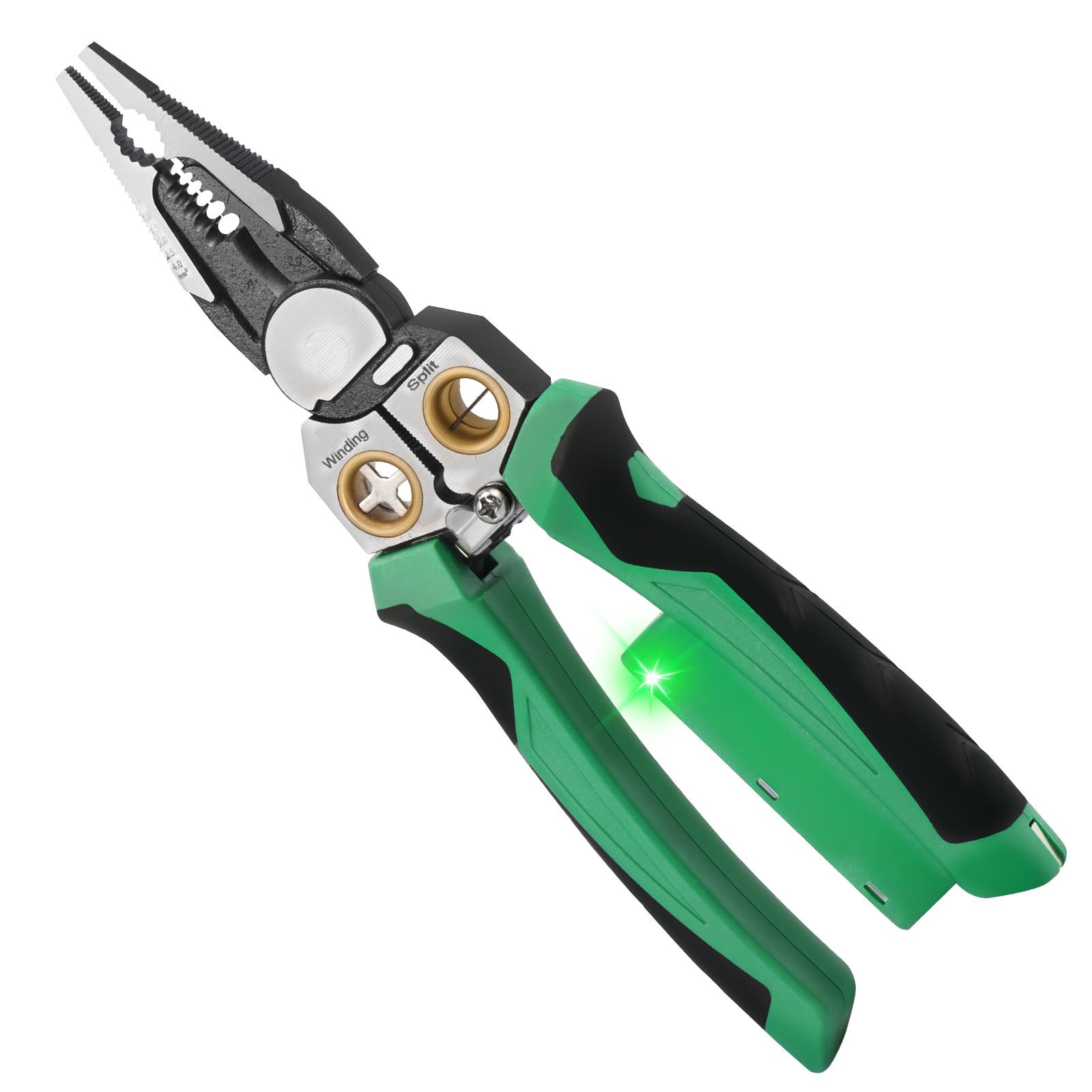 Плоскогубцы для зачистки проводов 8 в 1, тестер напряжения, резка кабеля, обжимные клещи, многофункциональный стриппер для проводов, плоскогубцы электрика зелёный
Плоскогубцы для зачистки проводов 8 в 1, тестер напряжения, резка кабеля, обжимные клещи, многофункциональный стриппер для проводов, плоскогубцы электрика зелёный