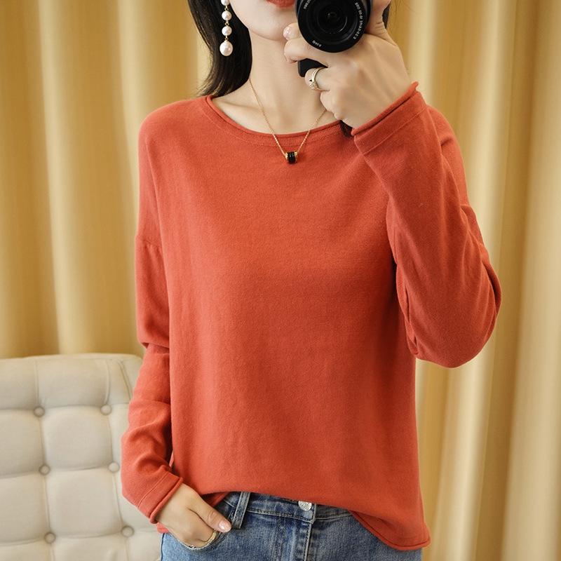 Spring Plus Size Women s Solid Color Cotton Knit Pullover with Round Neck and Small Rolled Edges L оранжевый
Spring Plus Size Women s Solid Color Cotton Knit Pullover with Round Neck and Small Rolled Edges L оранжевый
