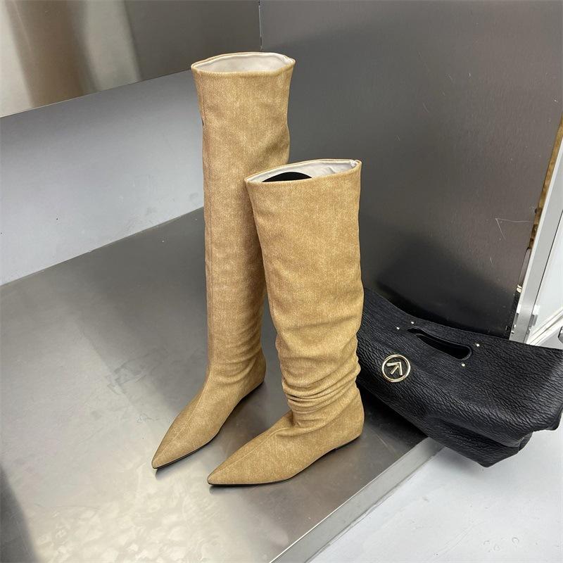 2025 autumn and winter women s boots pointed inner height increase low heel high boots women s denim boots suede stacking boots spring and autumn boo 39 коричневий
2025 autumn and winter women s boots pointed inner height increase low heel high boots women s denim boots suede stacking boots spring and autumn boo 39 коричневий