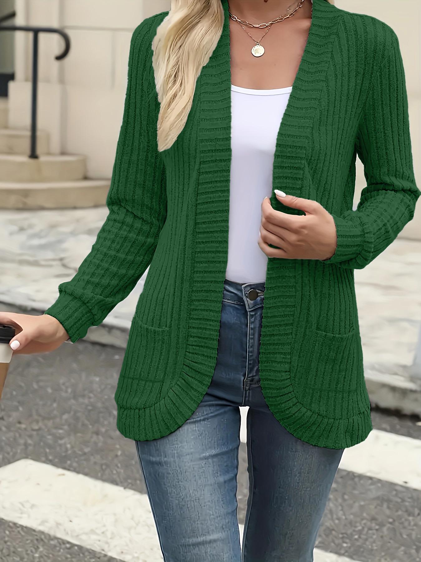 2025 European Autumn/Winter Solid Casual Ribbed Patchwork Long Sleeve Cardigan X-Large зелёный
2025 European Autumn/Winter Solid Casual Ribbed Patchwork Long Sleeve Cardigan X-Large зелёный