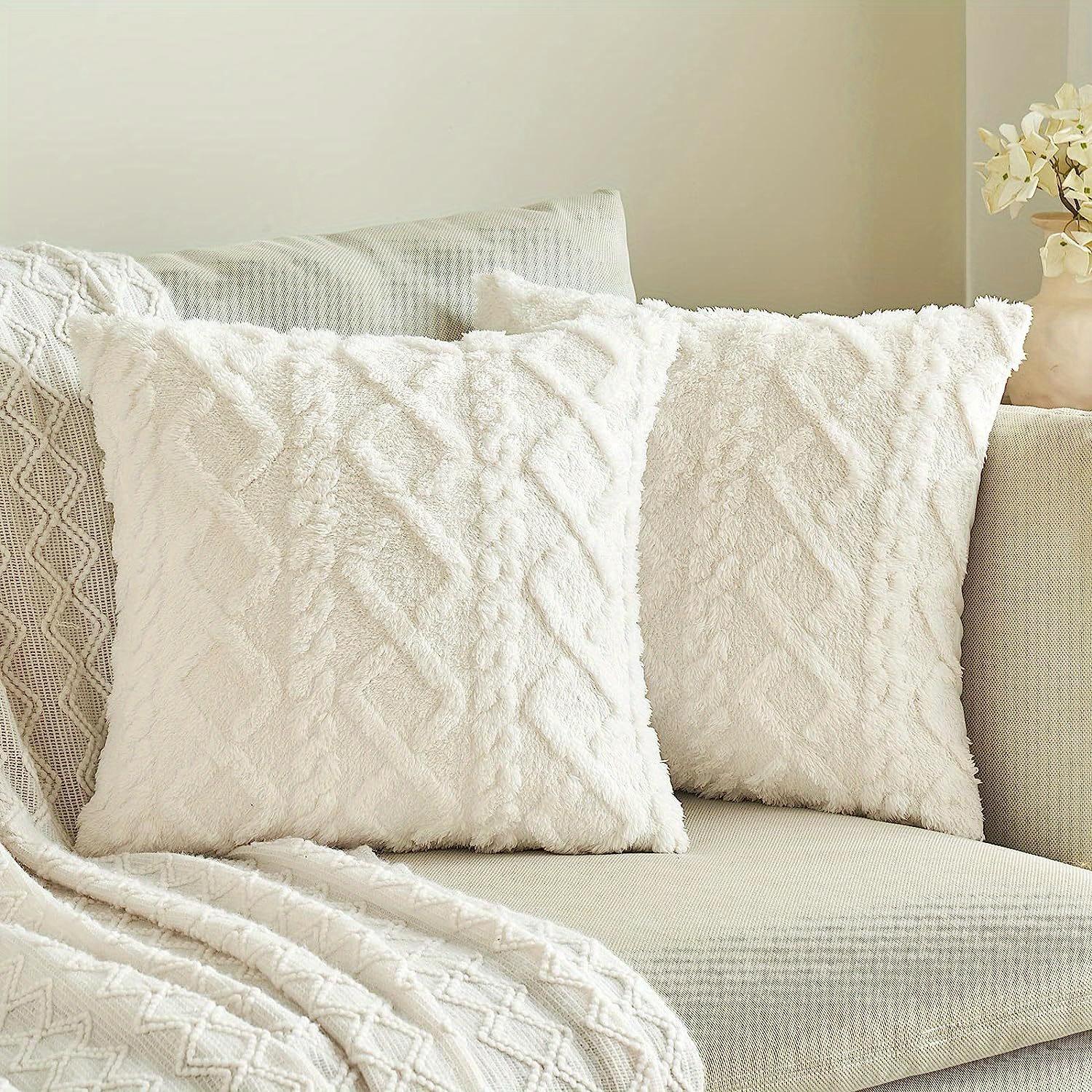 Decorative Artificial Wool Pillow Case, Soft Short Plush Wool Square Pattern Cushion Cover, Modern Decorative Sofa, Fami 450mm*450mm белый
Decorative Artificial Wool Pillow Case, Soft Short Plush Wool Square Pattern Cushion Cover, Modern Decorative Sofa, Fami 450mm*450mm белый