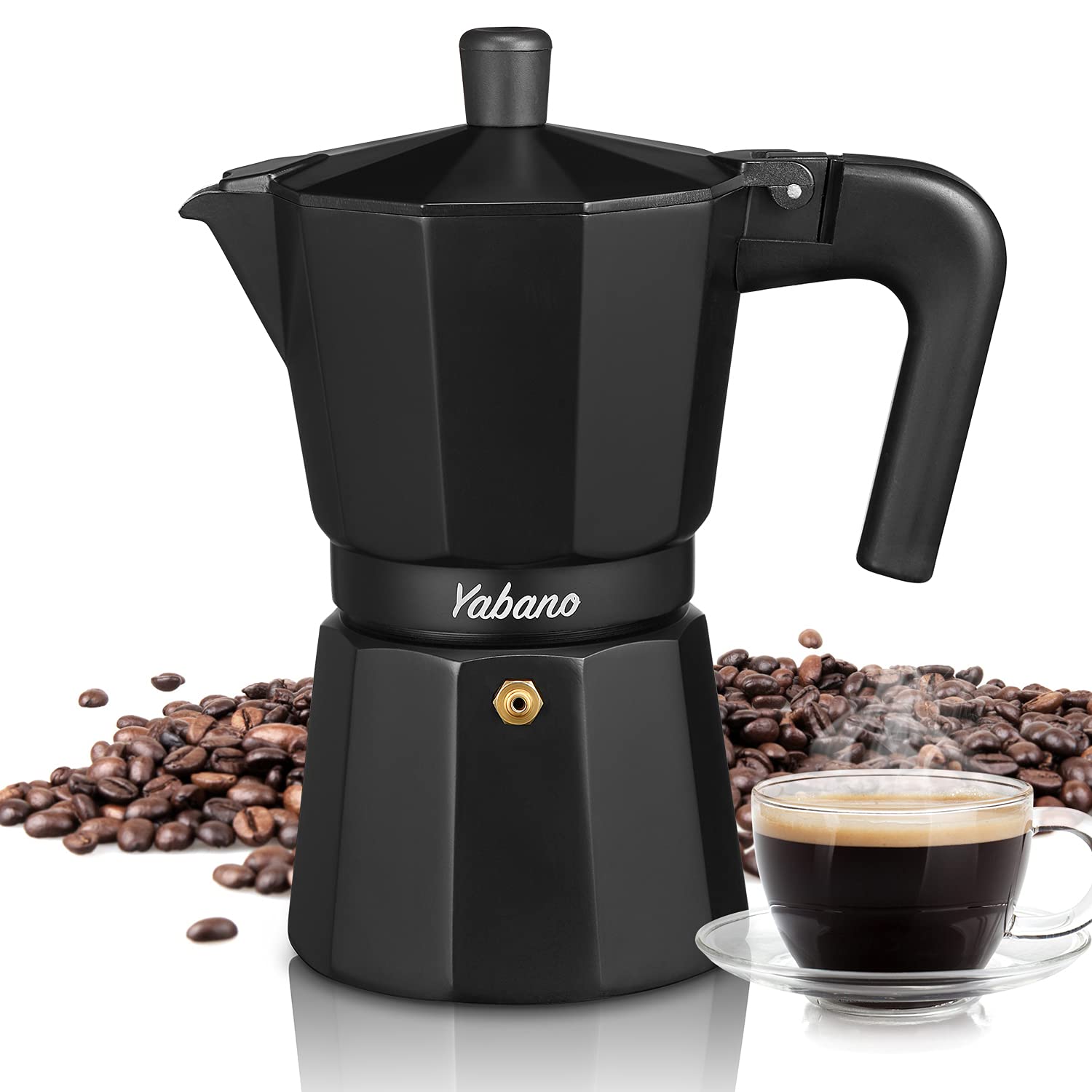 Yabano Stovetop Espresso Maker Mocha Coffee Pot Italian Espresso 3 Cups for Gas or Electric Ceramic Stove Italian Coffee Maker for Cappuccino and
Yabano Stovetop Espresso Maker Mocha Coffee Pot Italian Espresso 3 Cups for Gas or Electric Ceramic Stove Italian Coffee Maker for Cappuccino and