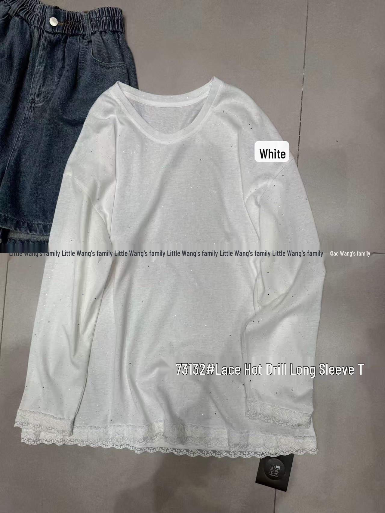 Xiao Wang s 73132 Spring Korean Plus Size Casual Lace Round Neck Long Sleeve T-shirt One Size белый
Xiao Wang s 73132 Spring Korean Plus Size Casual Lace Round Neck Long Sleeve T-shirt One Size белый