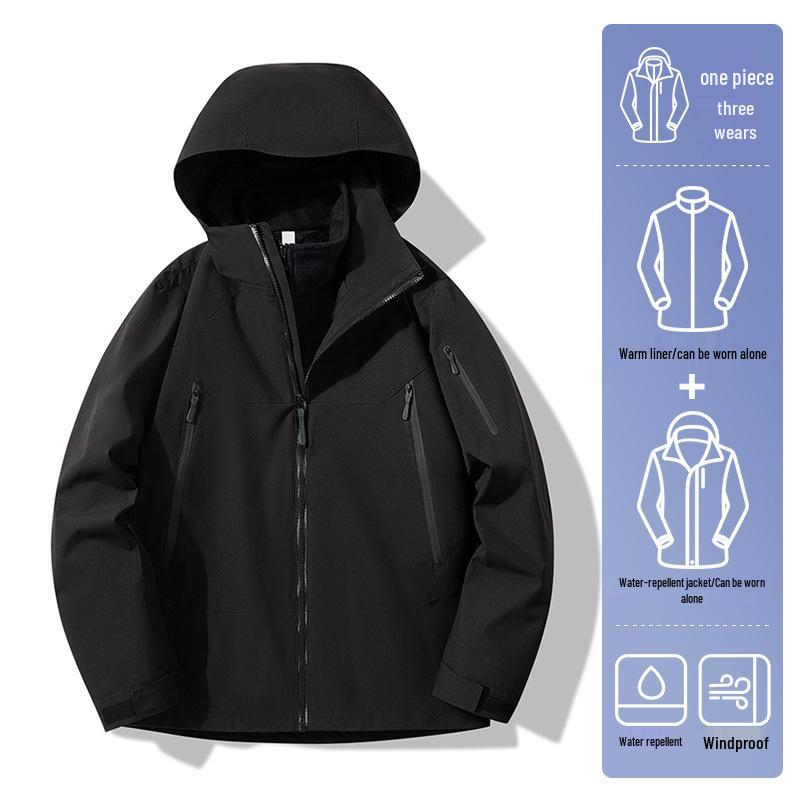Autumn/Winter Three-in-One Couples Storm Jacket: Windproof, Waterproof, Outdoor Mountain Sports Suit. XL
Autumn/Winter Three-in-One Couples Storm Jacket: Windproof, Waterproof, Outdoor Mountain Sports Suit. XL
