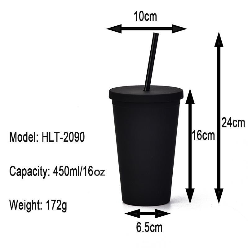 450Ml Matte Straw Cup Acrylic Plastic Pastel Cup with Straw Lid Double Wall Water Cup Office Drinkware Coffee Drinking Cups
450Ml Matte Straw Cup Acrylic Plastic Pastel Cup with Straw Lid Double Wall Water Cup Office Drinkware Coffee Drinking Cups