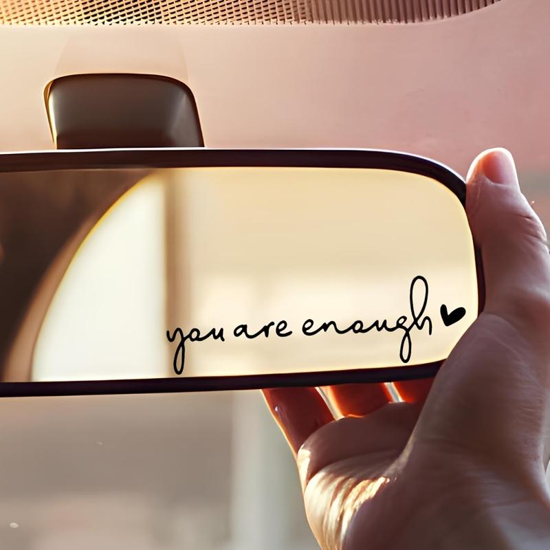 You Are Enough Inspirational Decal for Car Rearview Mirror, Self-Adhesive Positive Affirmation Sticker for Women, Motorcycles
You Are Enough Inspirational Decal for Car Rearview Mirror, Self-Adhesive Positive Affirmation Sticker for Women, Motorcycles