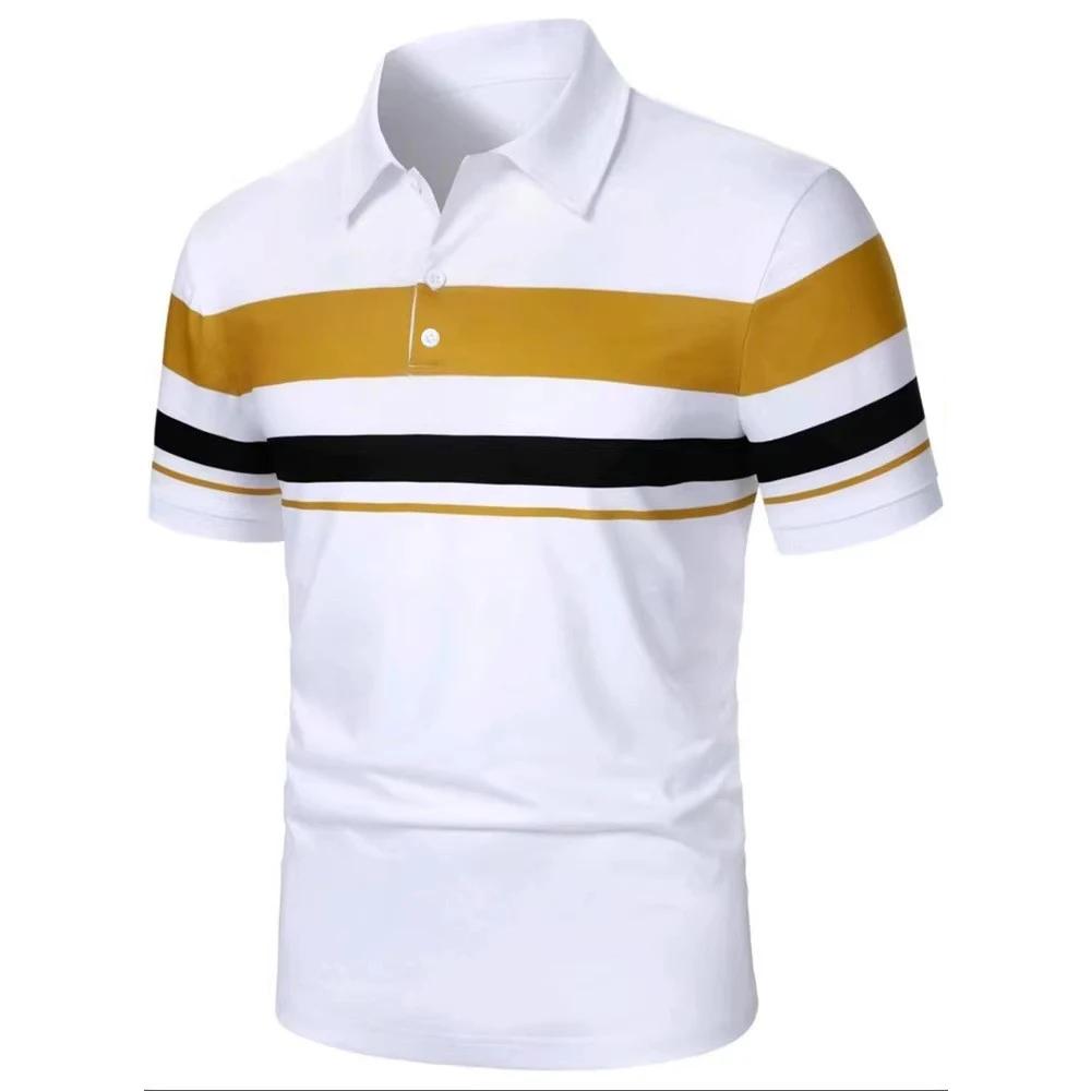 Summer men s striped polo shirt men s business casual top XL
Summer men s striped polo shirt men s business casual top XL