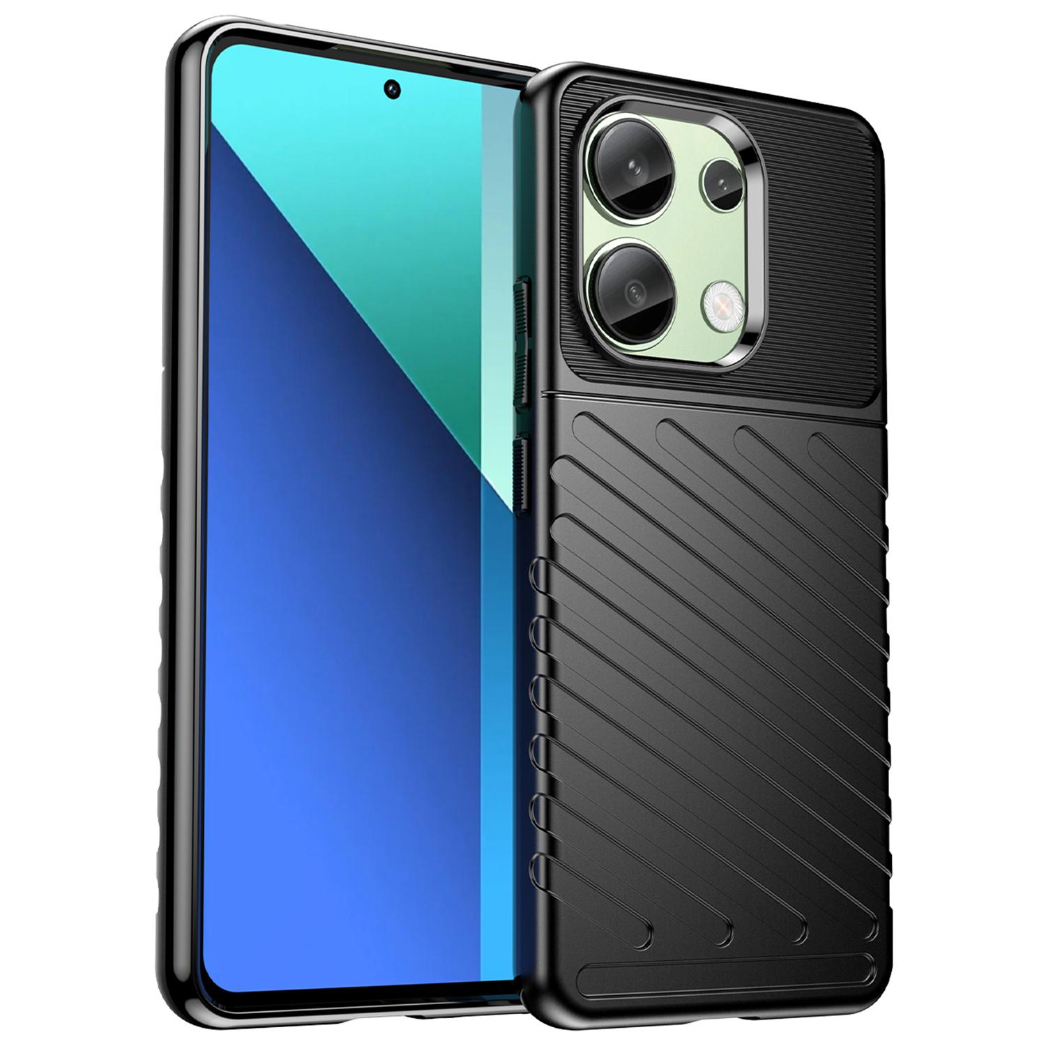 Thunder Series For Xiaomi Redmi Note 13 4G Case Twill Texture Thickened TPU Soft Phone Cover Black
Thunder Series For Xiaomi Redmi Note 13 4G Case Twill Texture Thickened TPU Soft Phone Cover Black