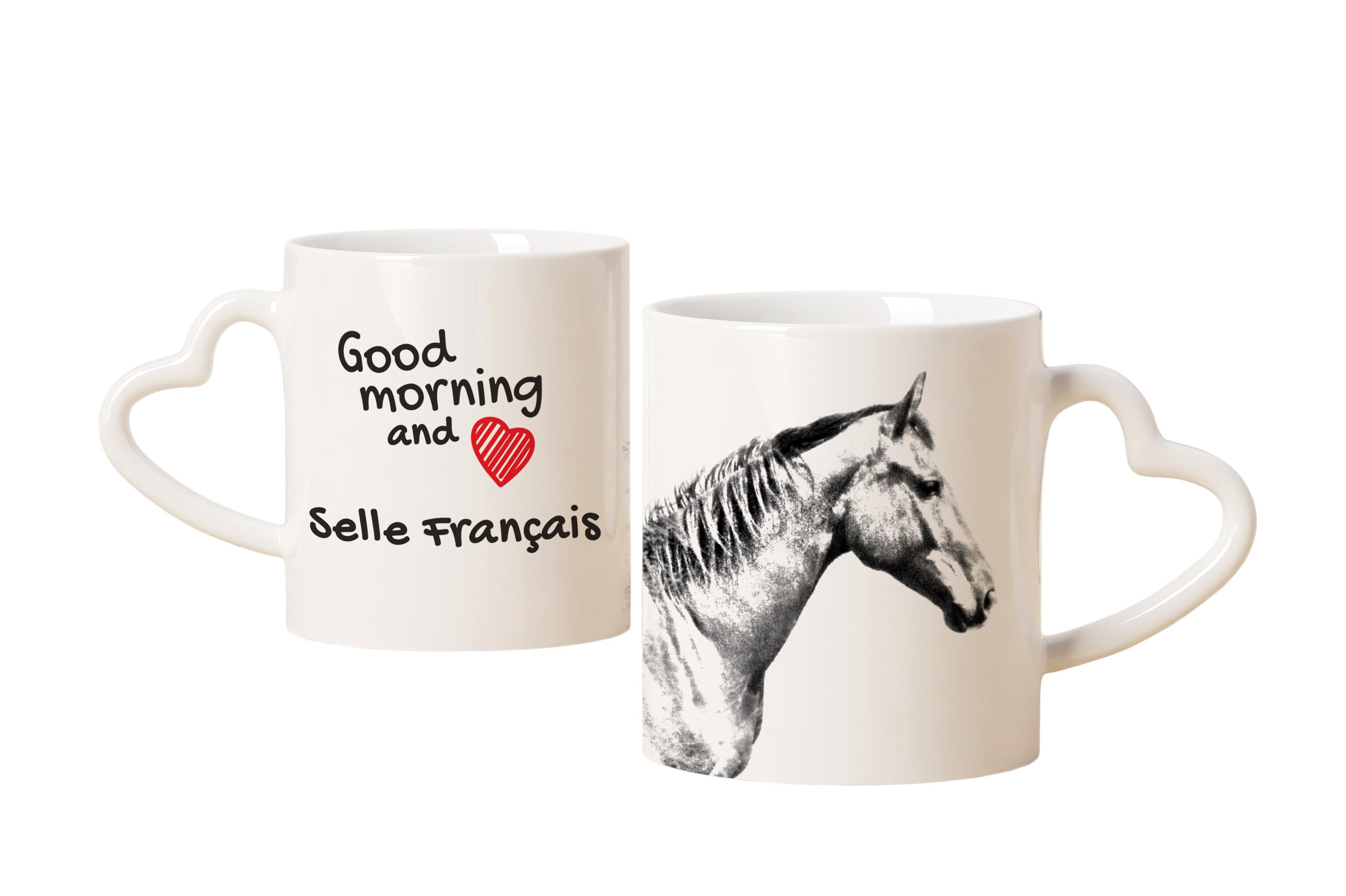 Selle Francais - cup with a horse, a cute cup with a heart-shaped handle, a universal gift from the Art-Dog brand
Selle Francais - cup with a horse, a cute cup with a heart-shaped handle, a universal gift from the Art-Dog brand