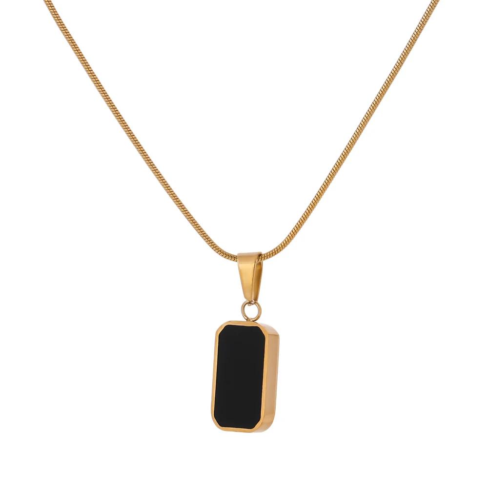 Yhpup Double-Sided Black White Enamel Natural Shell Pendant Necklace for Women Stainless Steel Metal Choker Temperament Gift
Yhpup Double-Sided Black White Enamel Natural Shell Pendant Necklace for Women Stainless Steel Metal Choker Temperament Gift