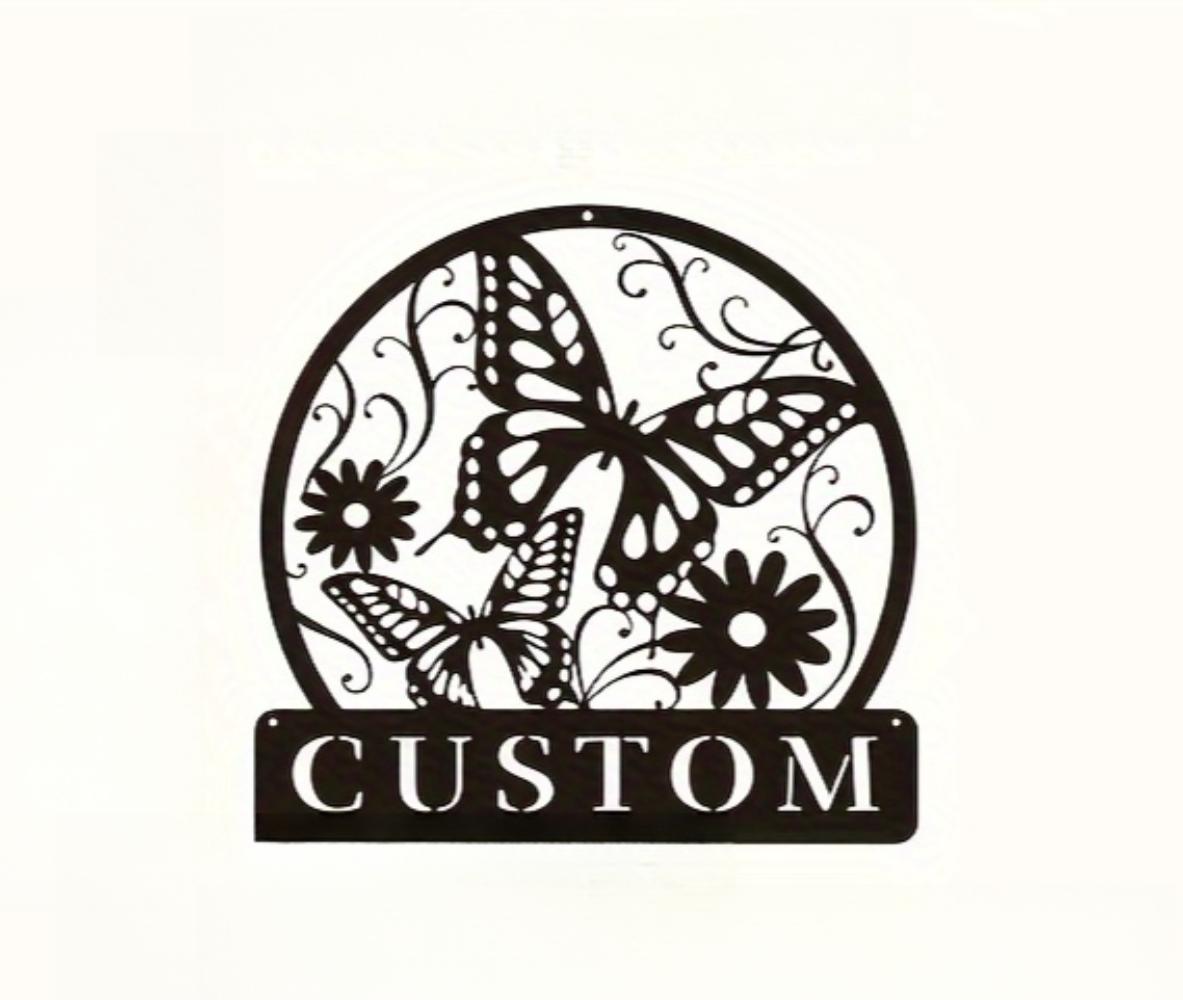Butterfly Metal Wall Art Sign Personalized Garden Name Plaque Outdoor Decor Custom House Gift
Butterfly Metal Wall Art Sign Personalized Garden Name Plaque Outdoor Decor Custom House Gift