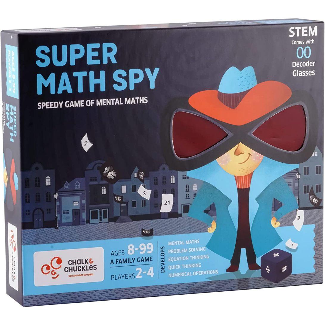 Настільні ігри Super Math Spy для дітей 8-12 від Chalk & Chuckles-STEM Math Manipulative для вивчення додавання, віднімання, множення та ділення
Настільні ігри Super Math Spy для дітей 8-12 від Chalk & Chuckles-STEM Math Manipulative для вивчення додавання, віднімання, множення та ділення