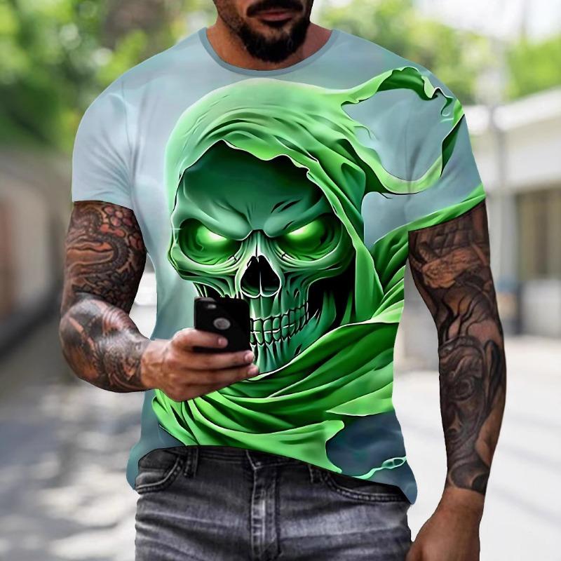 mens summer clothing 3D printed skull graphic t shirts round neck short sleeved XXS
mens summer clothing 3D printed skull graphic t shirts round neck short sleeved XXS