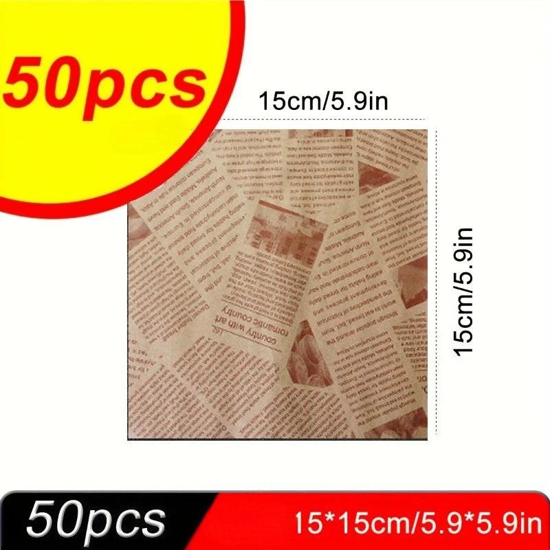 50Pcs Baking Papers Grease-Proof Paper For Sandwich Burger Fries Chicken Wing Cake Liners Candy Packaging (15x15cm)
50Pcs Baking Papers Grease-Proof Paper For Sandwich Burger Fries Chicken Wing Cake Liners Candy Packaging (15x15cm)