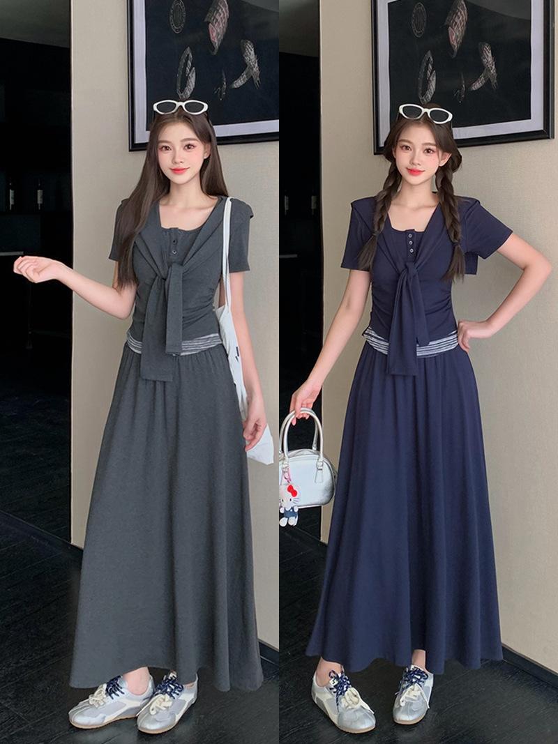 2026 Summer Plus Size Women s Color Block Short Sleeve Mid-Length Skirt Set 4XL
2026 Summer Plus Size Women s Color Block Short Sleeve Mid-Length Skirt Set 4XL