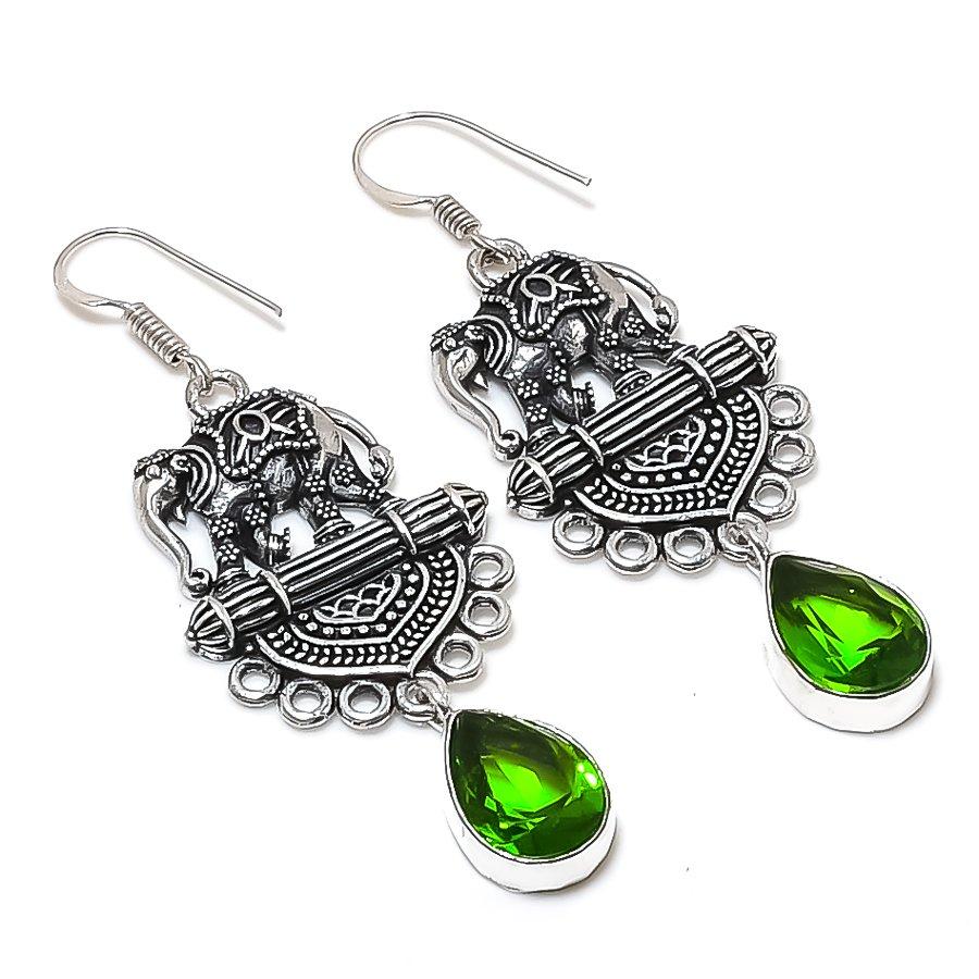 Natural Peridot Gemstone Handmade 925 Sterling Silver Jewelry Earring 2.64 AEE-11224
Natural Peridot Gemstone Handmade 925 Sterling Silver Jewelry Earring 2.64 AEE-11224